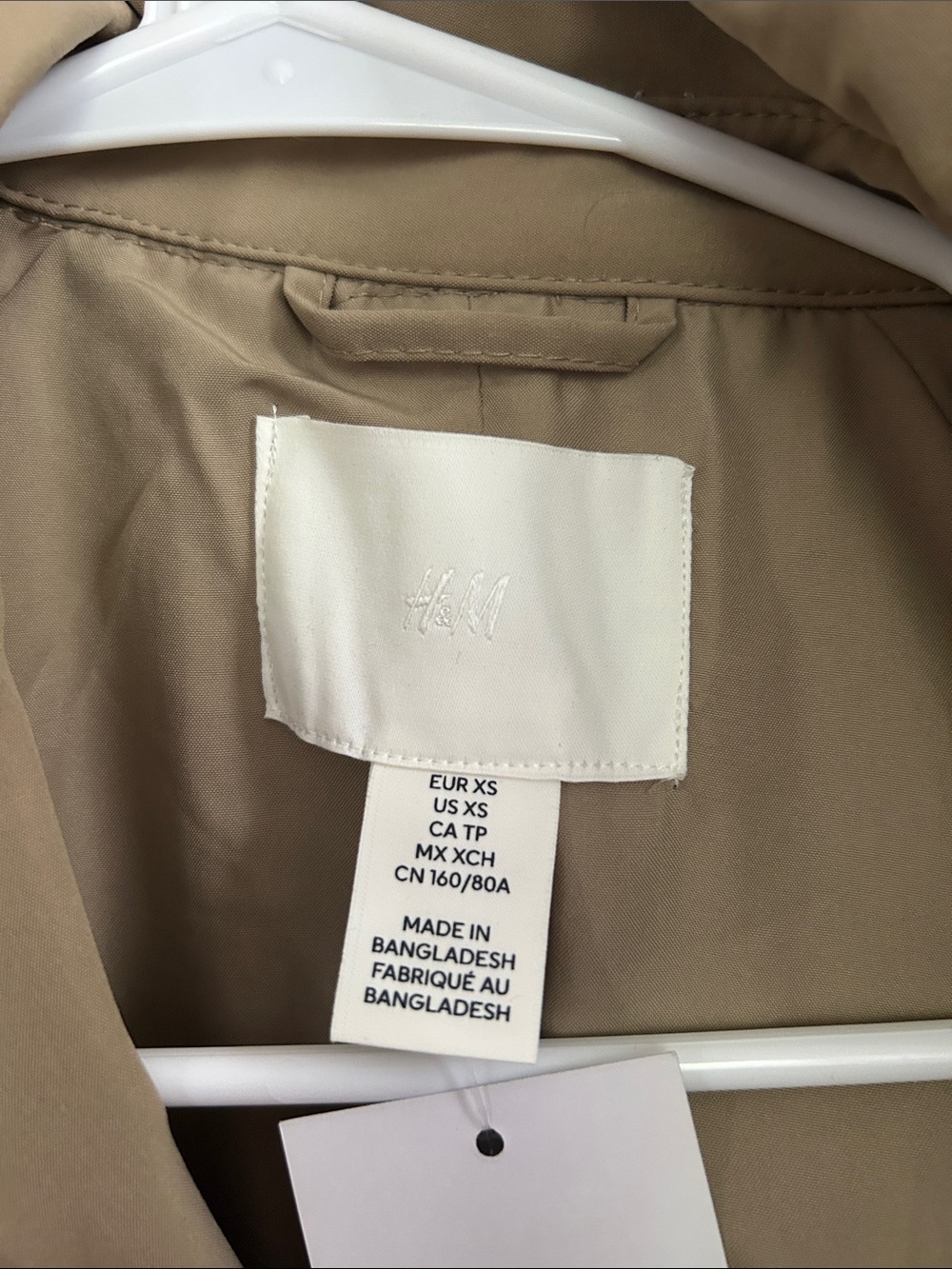 H&M Tan Trench Coat (Not Worn - New) - Picture 3 of 3